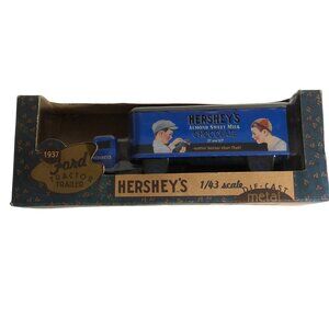 1937 Ford Tractor Trailer Die-Cast Metal Hersheys 1/43 Scale Ertl Collectibles